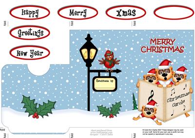 Xmas Singing Meerkats Lottery Wallet Card