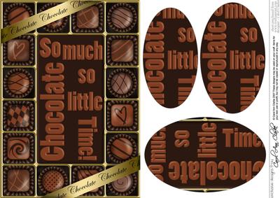 A5 Chocolate Greetings Oval Pyramage Topper