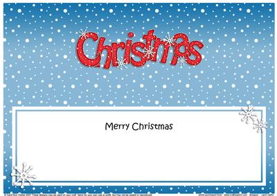 Xmas Merry Christmas Matching Large Dl Insert