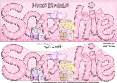Large Dl Birthday Sophie Quick Card N 3D Decoupage