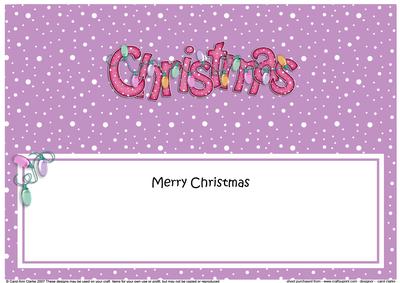 Xmas Merry Christmas Matching Large Dl Insert