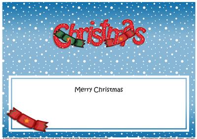 Xmas Merry Christmas Matching Large Dl Insert
