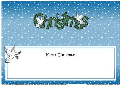 Xmas Merry Christmas Matching Large Dl Insert