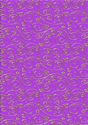 Tooti Frooti 'gold/violet Metallic Swirls' Backing Paper