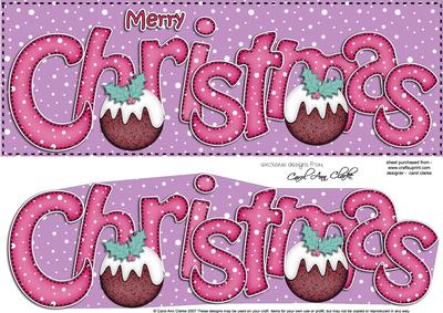 Large Dl Merry Christmas Quick Card 3D Decoupage