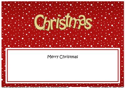 Xmas Merry Christmas Matching Large Dl Insert