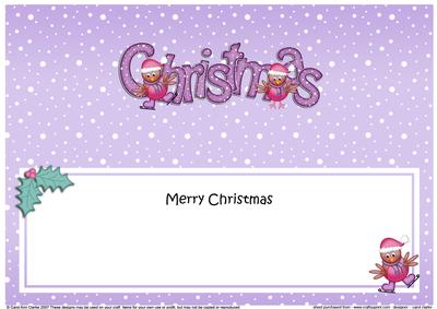 Xmas Merry Christmas Matching Large Dl Insert