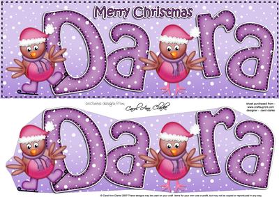 Xmas Large Dl Dara Quick Card N 3D Decoupage