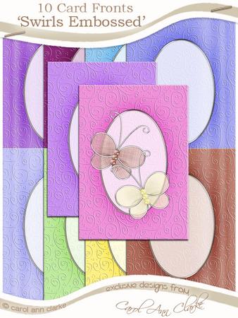 'swirls Embossed' Sorbet Card Fronts Kit