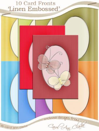 'linen Embossed' Luscious Berries Card Fronts Kit