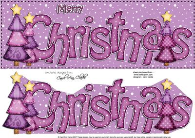 Large Dl Merry Christmas Quick Card 3D Decoupage