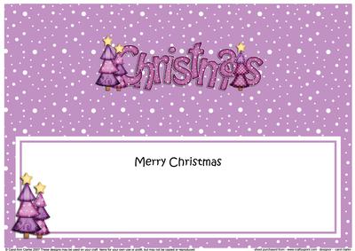 Xmas Merry Christmas Matching Large Dl Insert