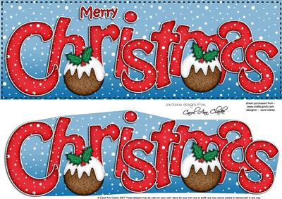 Large Dl Merry Christmas Quick Card 3D Decoupage