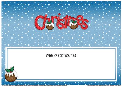 Xmas Merry Christmas Matching Large Dl Insert