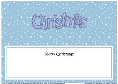 Xmas Merry Christmas Matching Large Dl Insert