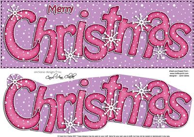Large Dl Merry Christmas Quick Card 3D Decoupage