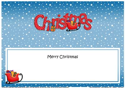 Xmas Merry Christmas Matching Large Dl Insert