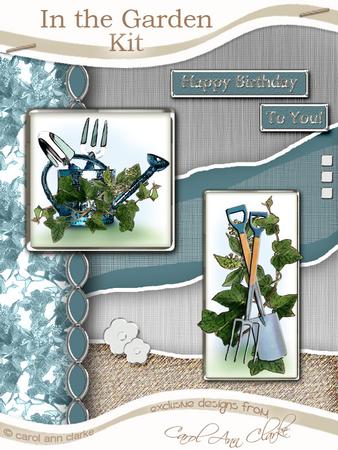In the Garden Kit Teal with Step by Step Decoupage