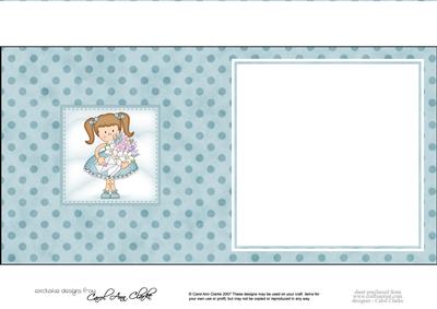Girlz Liz's Flowers Matching Insert Square Landscape