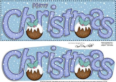 Large Dl Merry Christmas Quick Card 3D Decoupage