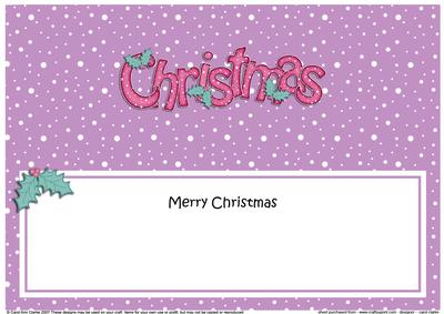 Xmas Merry Christmas Matching Large Dl Insert