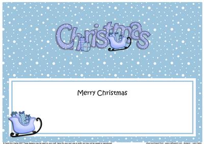 Xmas Merry Christmas Matching Large Dl Insert