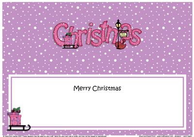 Xmas Merry Christmas Matching Large Dl Insert