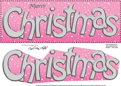 Large Dl Merry Christmas Quick Card 3D Decoupage