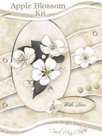 Apple Blossom Kit in Vanilla with Step by Step Decoupage