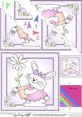 Little Bunny Scallop Corner Side Stacker Topper
