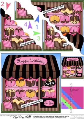 Fondant Fancy Cakes Shop Scallop Corner Side Stacker Topper