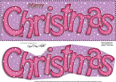 Large Dl Merry Christmas Quick Card 3D Decoupage