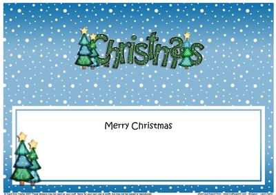 Xmas Merry Christmas Matching Large Dl Insert