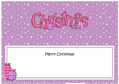 Xmas Merry Christmas Matching Large Dl Insert