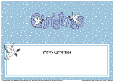 Xmas Merry Christmas Matching Large Dl Insert