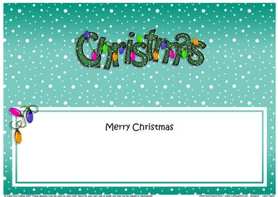 Xmas Merry Christmas Matching Large Dl Insert