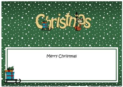 Xmas Merry Christmas Matching Large Dl Insert