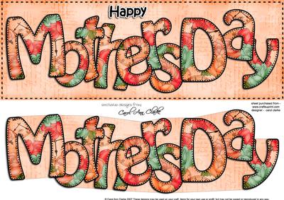 Large Dl Mothers Day Card & 3D Decoupage