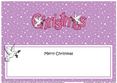 Xmas Merry Christmas Matching Large Dl Insert