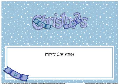 Xmas Merry Christmas Matching Large Dl Insert