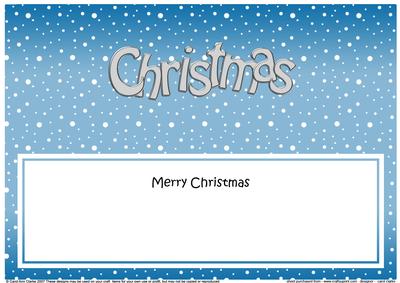 Xmas Merry Christmas Matching Large Dl Insert