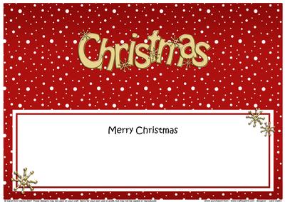 Xmas Merry Christmas Matching Large Dl Insert