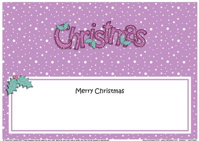 Xmas Merry Christmas Matching Large Dl Insert