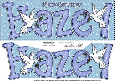 Xmas Large Dl Hazel Quick Card N 3D Decoupage