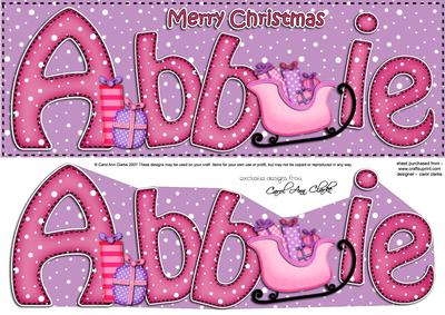 Xmas Large Dl Abbie Quick Card N 3D Decoupage