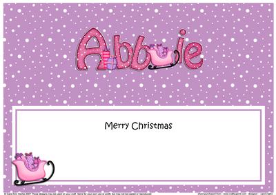 Xmas Abbie Matching Large Dl Insert
