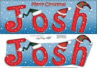 Xmas Large Dl Josh Quick Card N 3D Decoupage