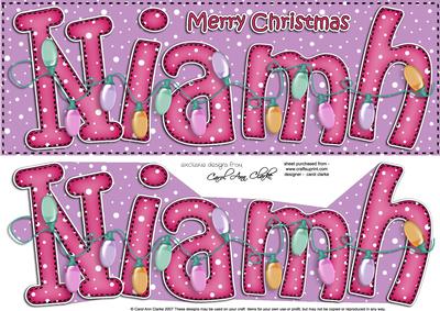 Xmas Large Dl Niamh Quick Card N 3D Decoupage