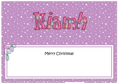 Xmas Niamh Matching Large Dl Insert