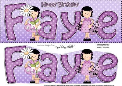 Large Dl Birthday Faye Quick Card N 3D Decoupage